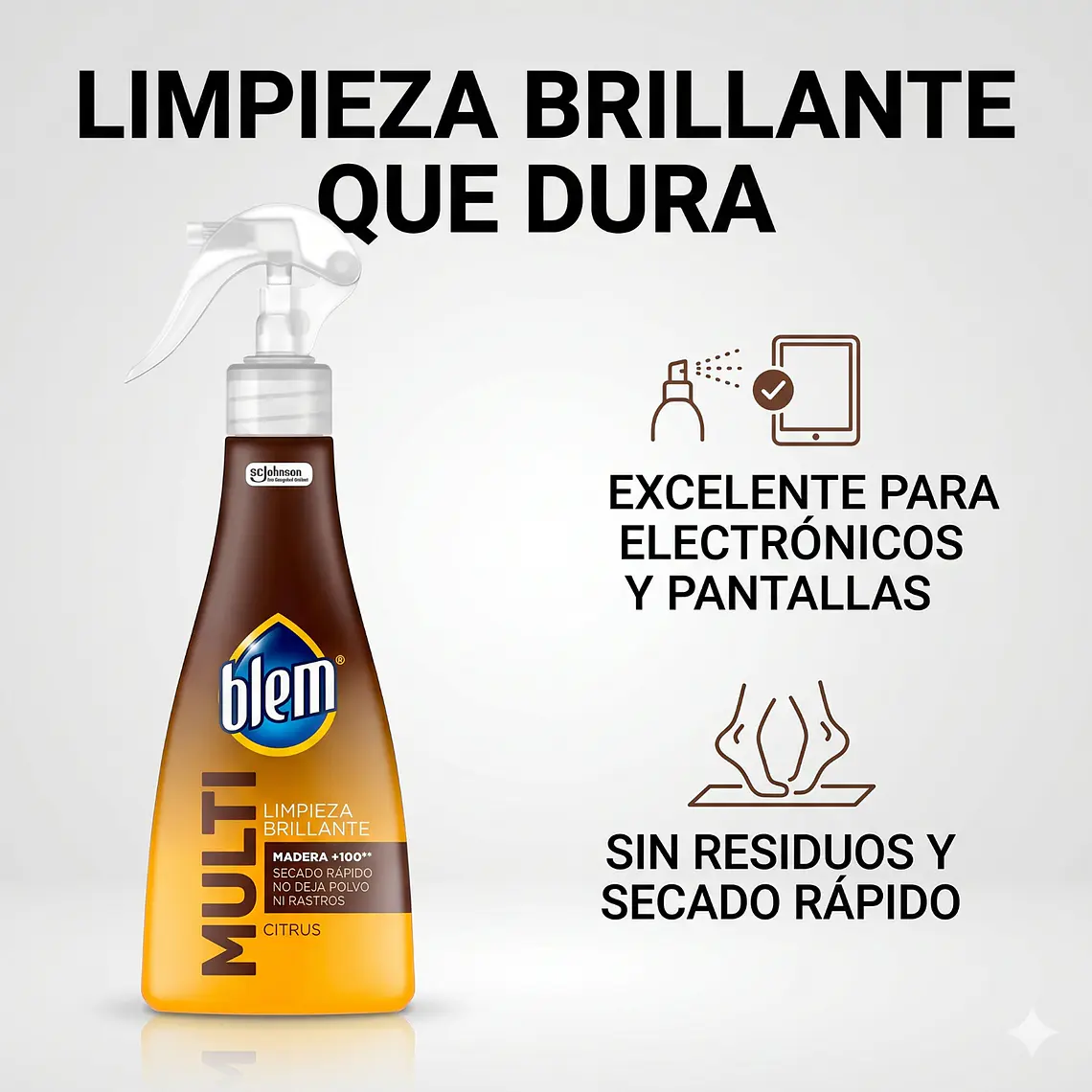 Limpiador Multisuperficies y Electrónicos Blem Gatillo 400ml 2