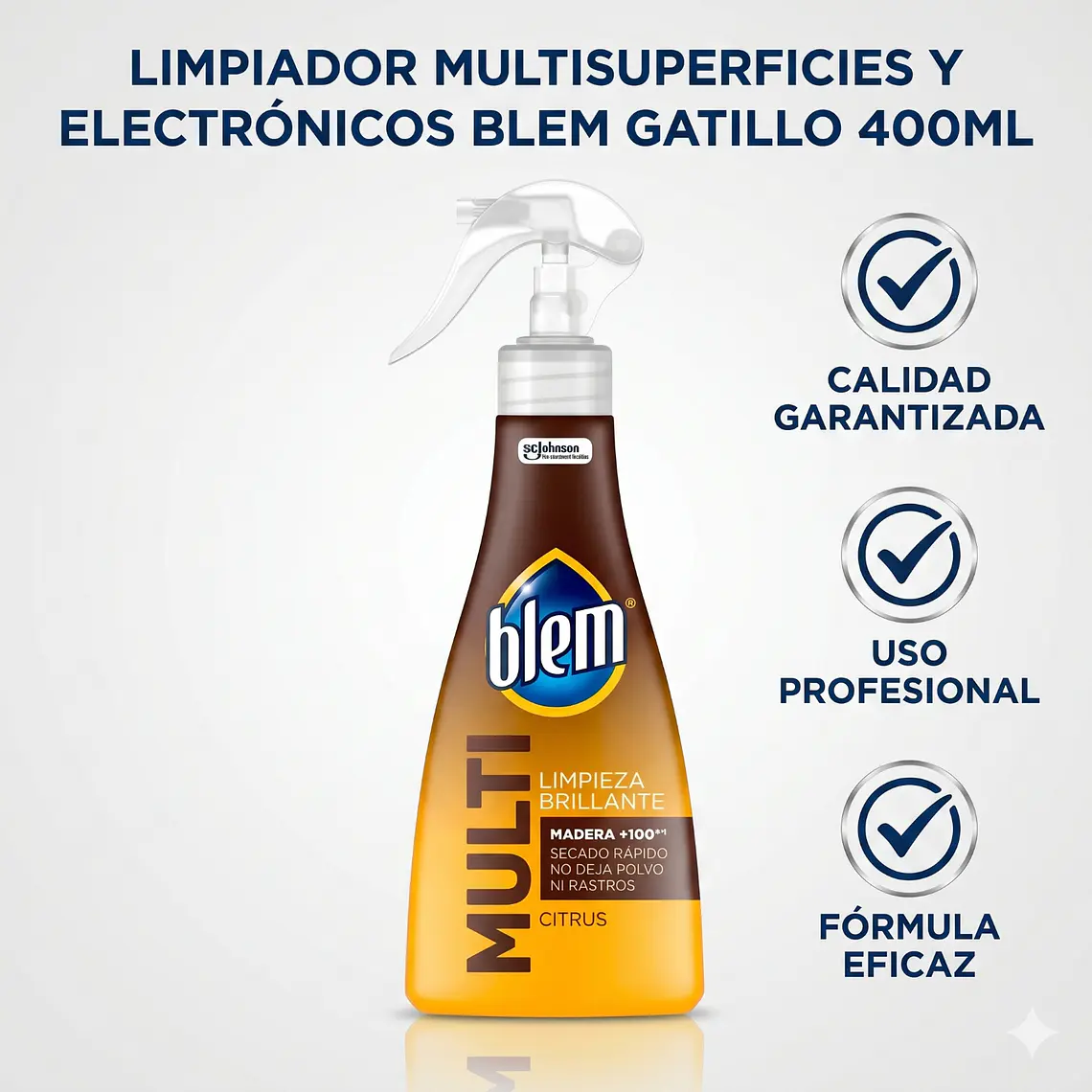 Limpiador Multisuperficies y Electrónicos Blem Gatillo 400ml 6