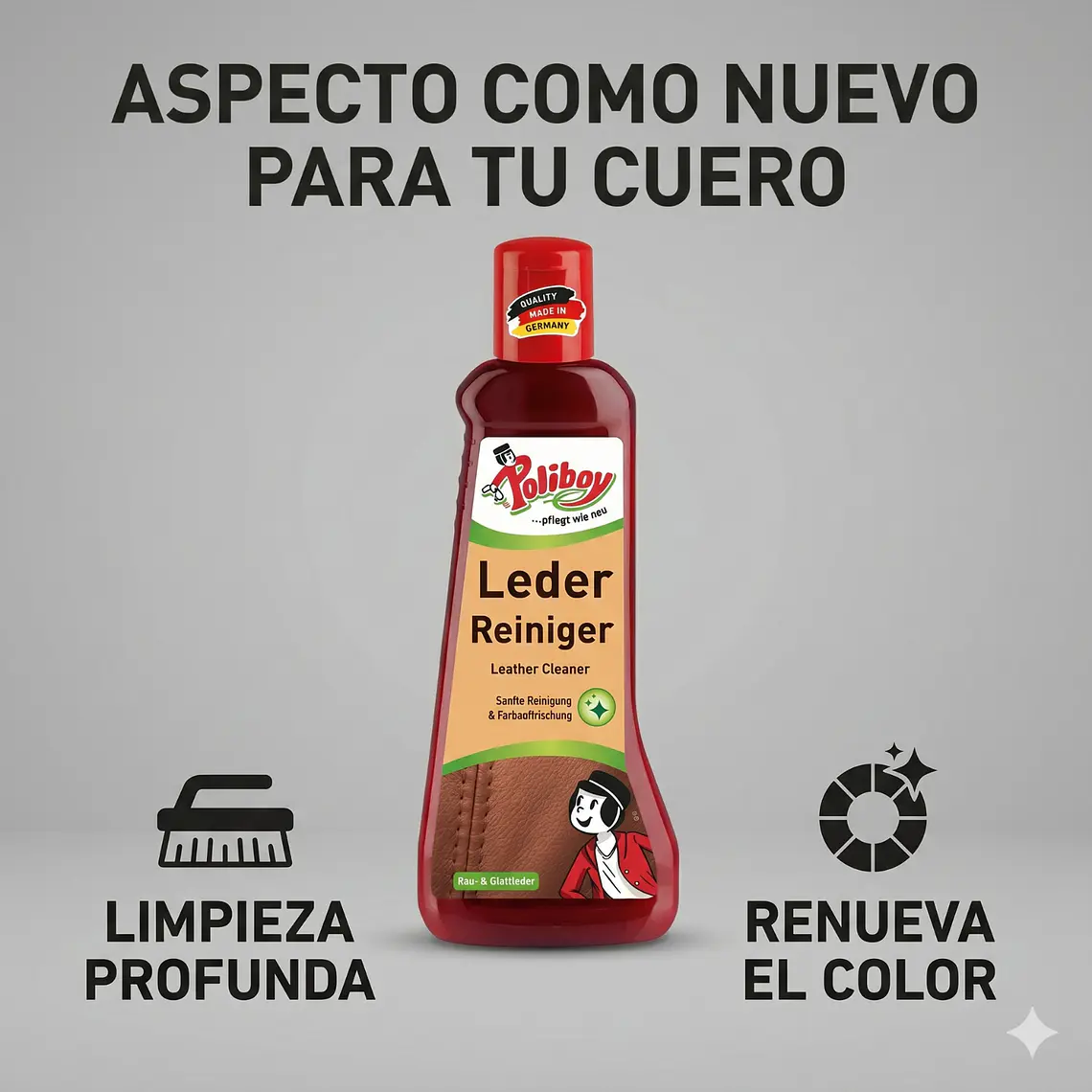 Limpiador para Cuero y Cuero Sintético Poliboy 200 ml 2