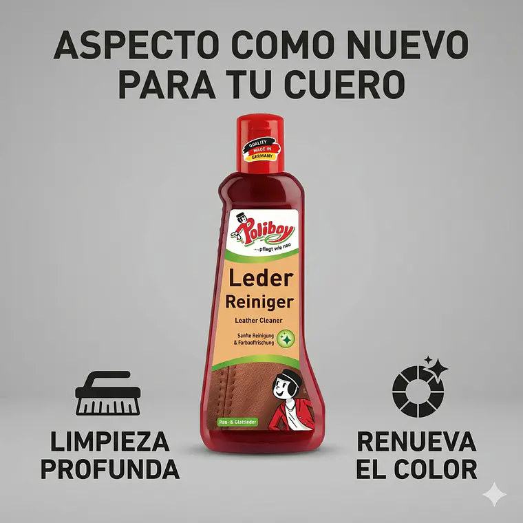 Limpiador para Cuero y Cuero Sintético Poliboy 200 ml 2