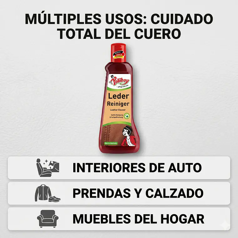Limpiador para Cuero y Cuero Sintético Poliboy 200 ml 3