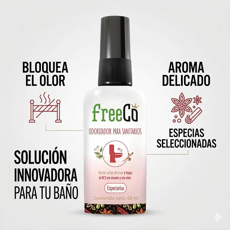 Desodorante Para Inodoros Freeco Especias 60 ml 3