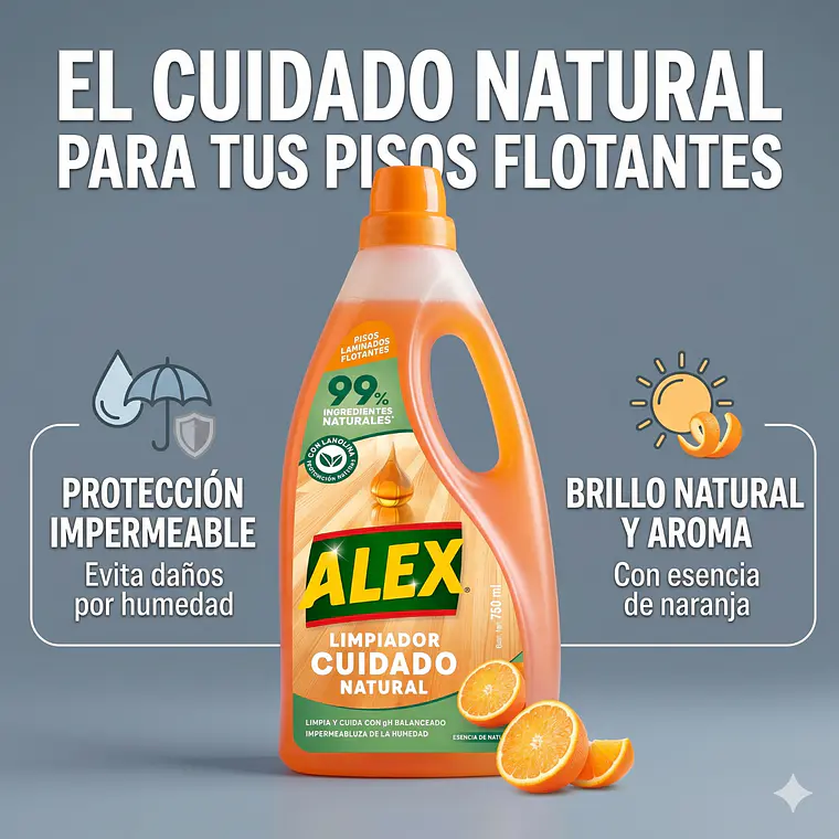 Limpiador Natural Alex Pisos Flotantes 750 ml 2