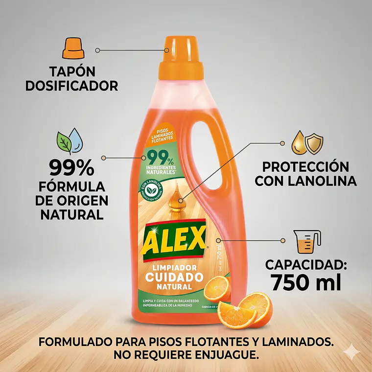 Limpiador Natural Alex Pisos Flotantes 750 ml 4