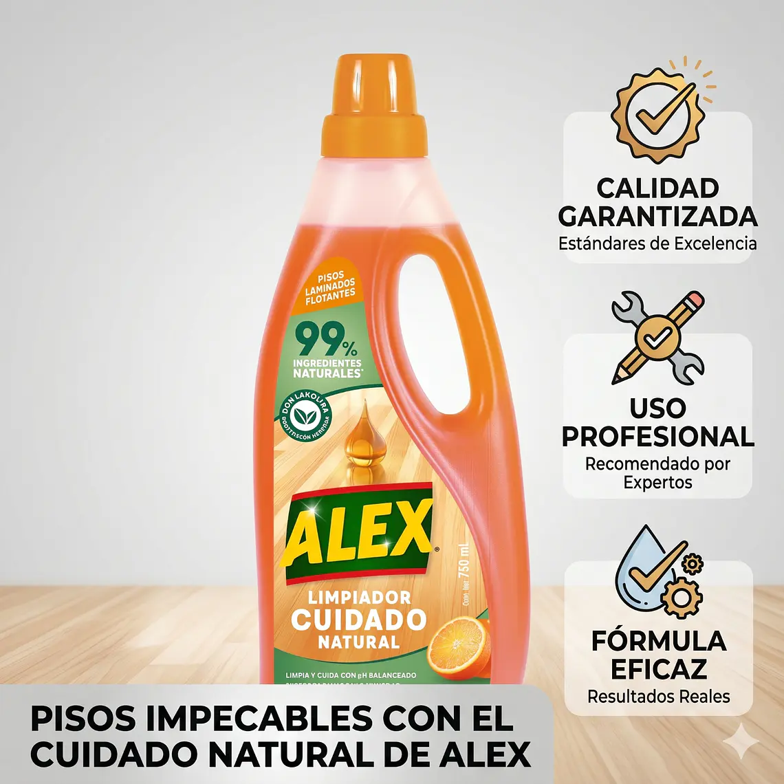 Limpiador Natural Alex Pisos Flotantes 750 ml 6