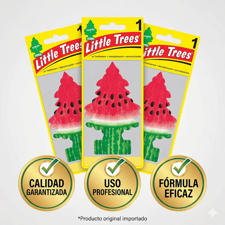 Aromatizante Auto Sandía Little Trees 3 Unid 6