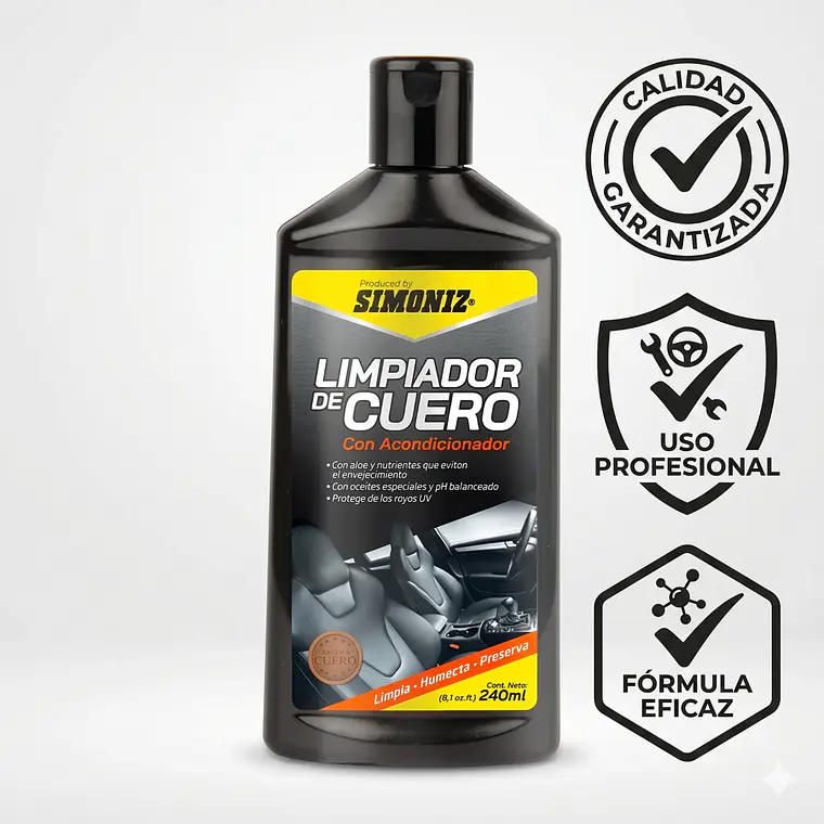 Limpiador de Cuero para Tapicería Simoniz 240 ml 6