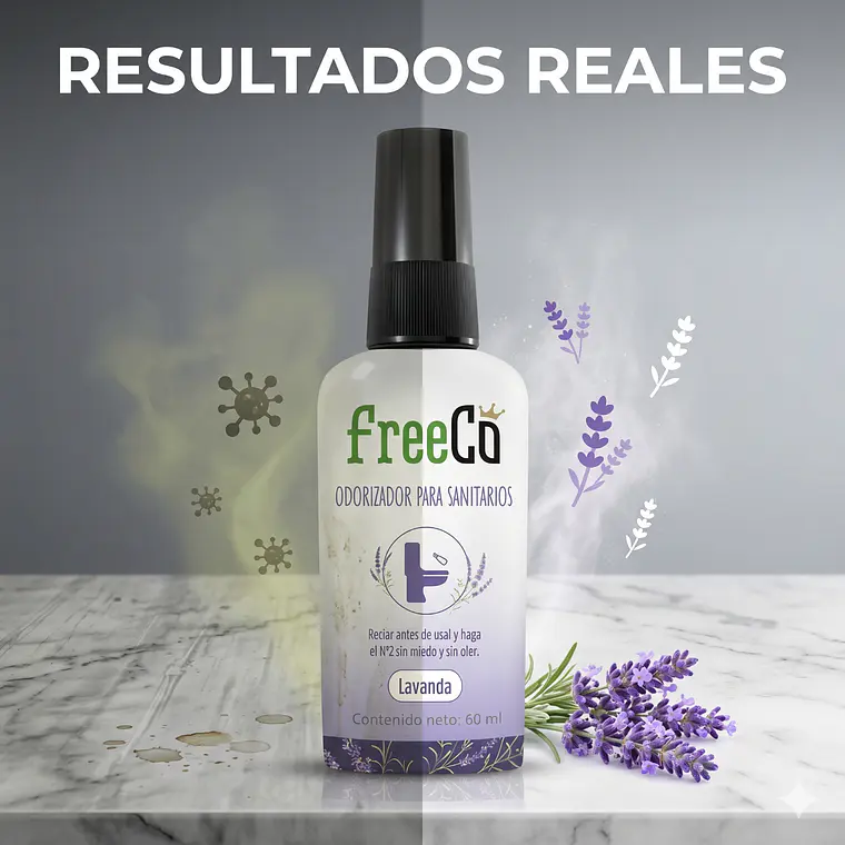 Eliminador de Olores Freeco Aroma LAVANDA 60 ml 5