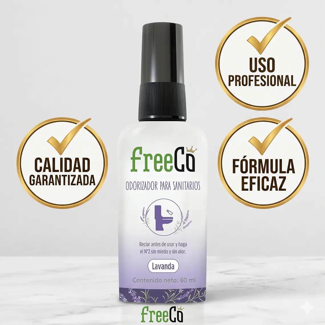 Eliminador de Olores Freeco Aroma LAVANDA 60 ml 7