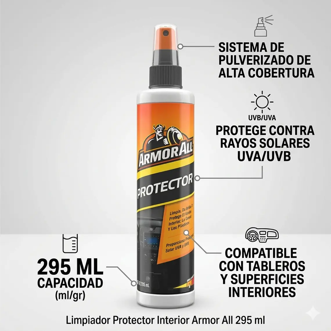 Limpiador Protector Interior Armor All 295 ml 4