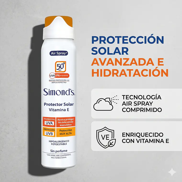 Protector solar air spray Simonds FPS50 75ml 2