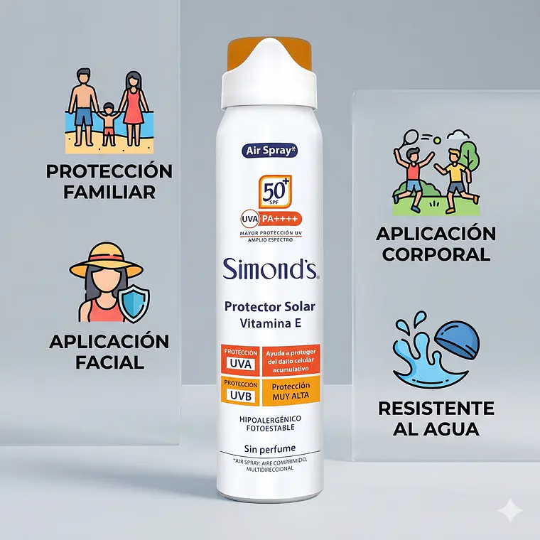 Protector solar air spray Simonds FPS50 75ml 3