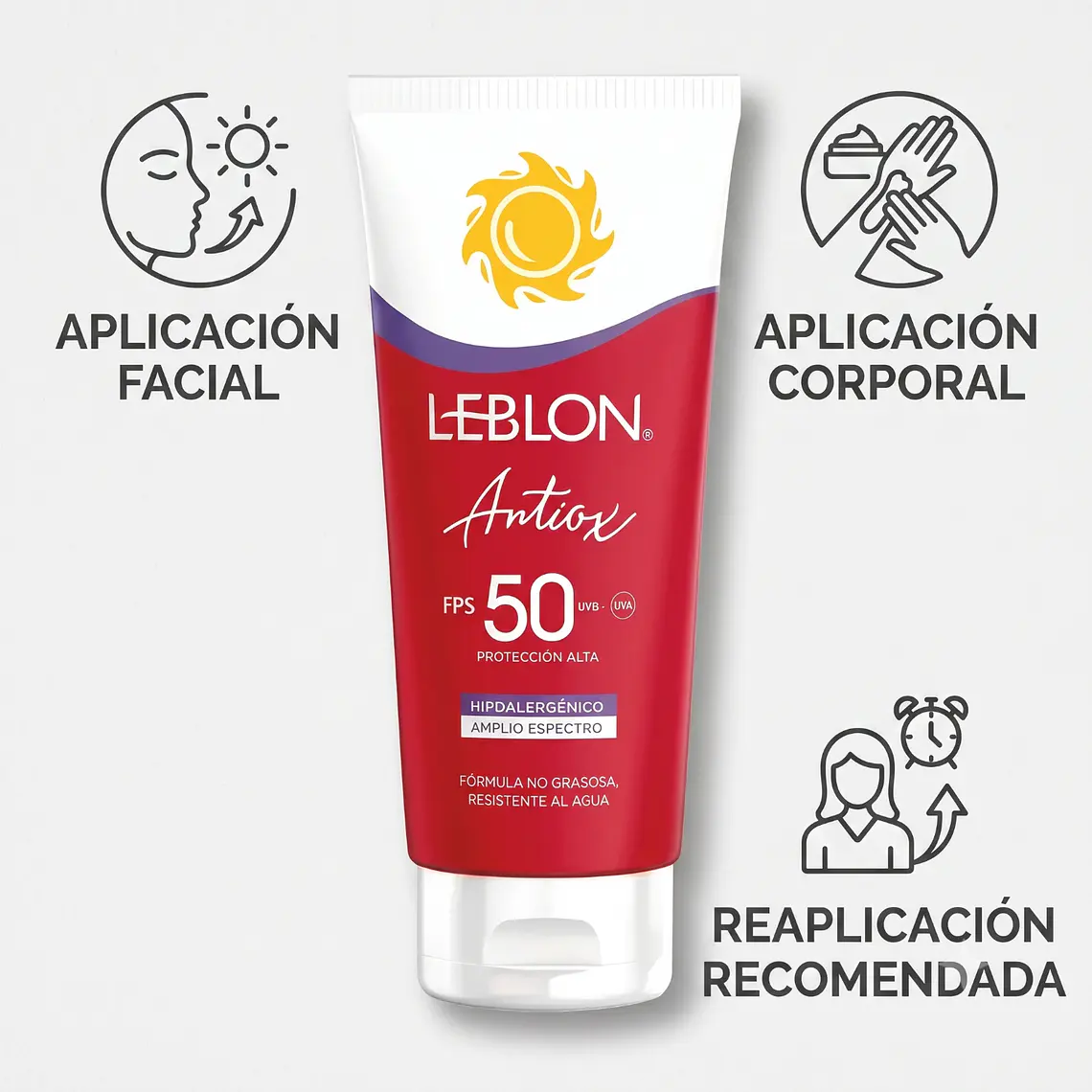 Bloqueador Leblon Antioxidante FPS50 190gr 3