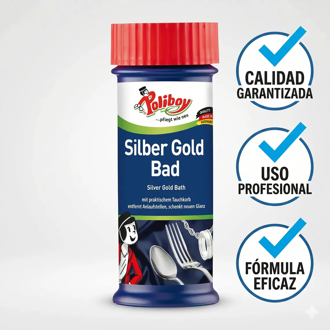 Limpiador para Joyas y Cubiertos POLIBOY 375ml 6
