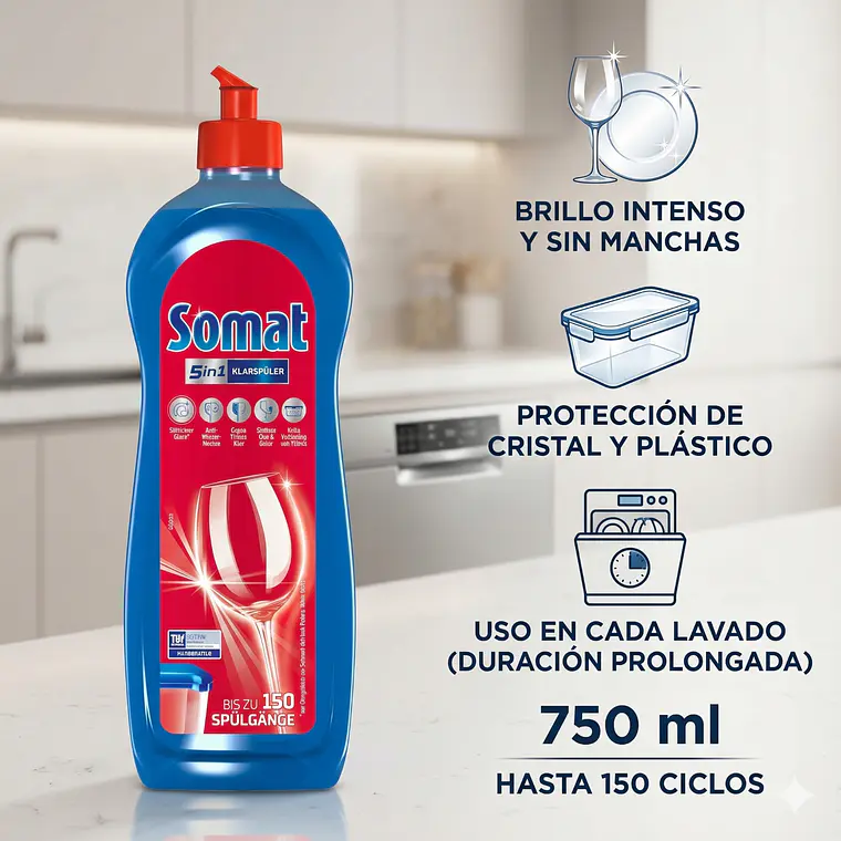 Abrillantador Lavavajillas Somat 750 ml 6