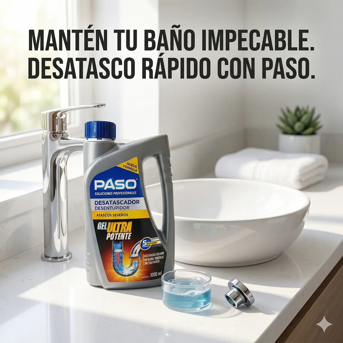 Destapa Desatasca Cañerias Atascos Severos Gel 1l 7