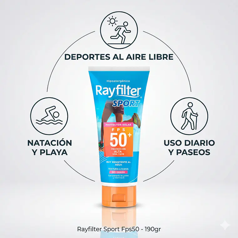 Protector Solar Rayfilter Fps50 Sport 190 Gr 3