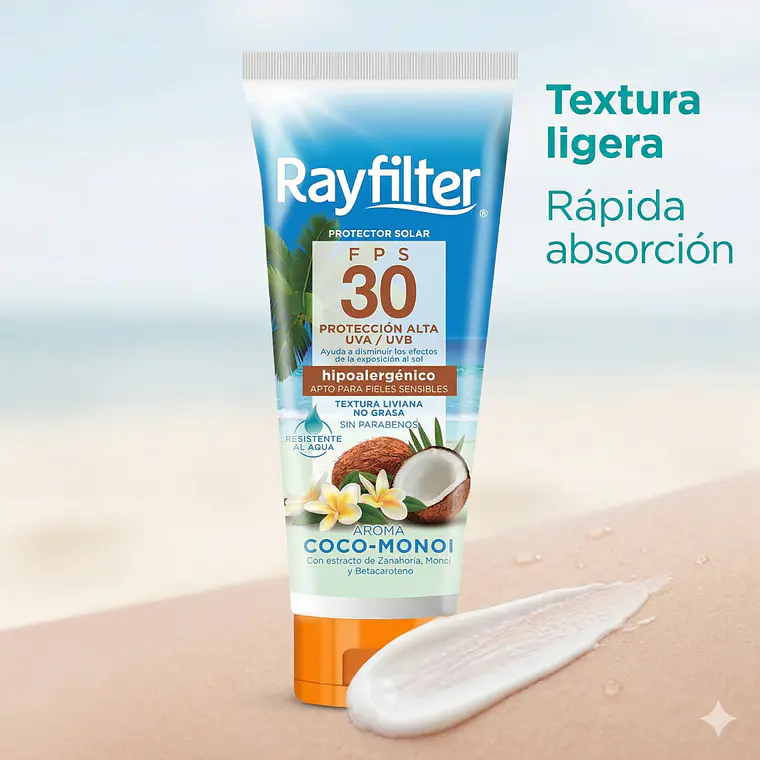 Protector Solar Rayfilter Fps 30 Coco Monoi 190 Gr 6