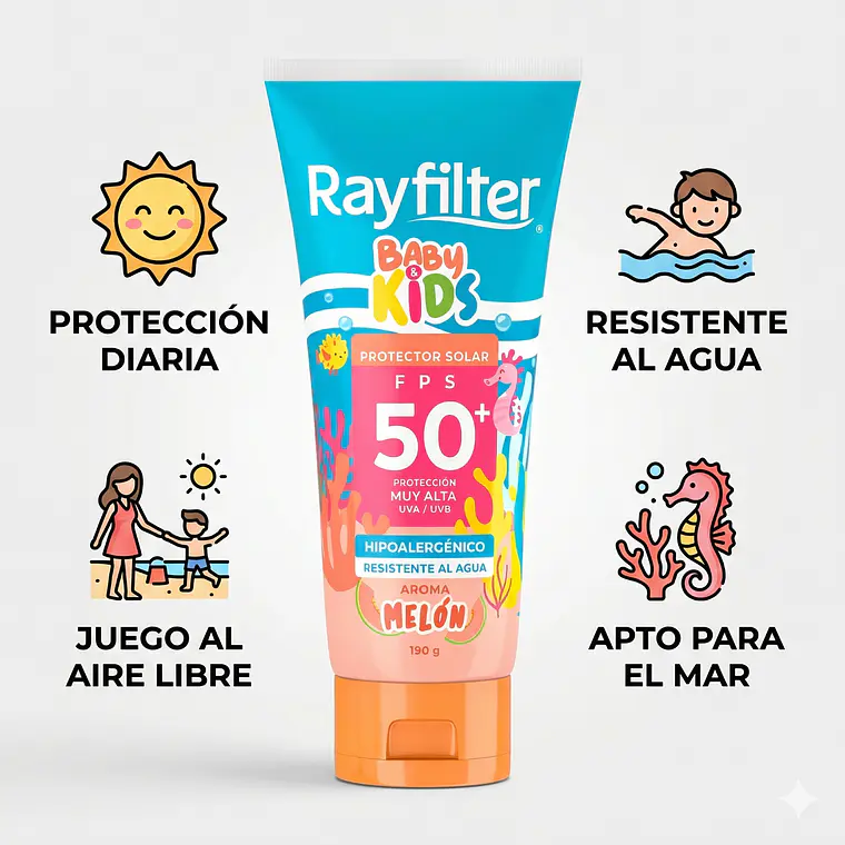 Protector Solar Rayfilter Baby & Kids Spf50 Melon 190 Gr 3