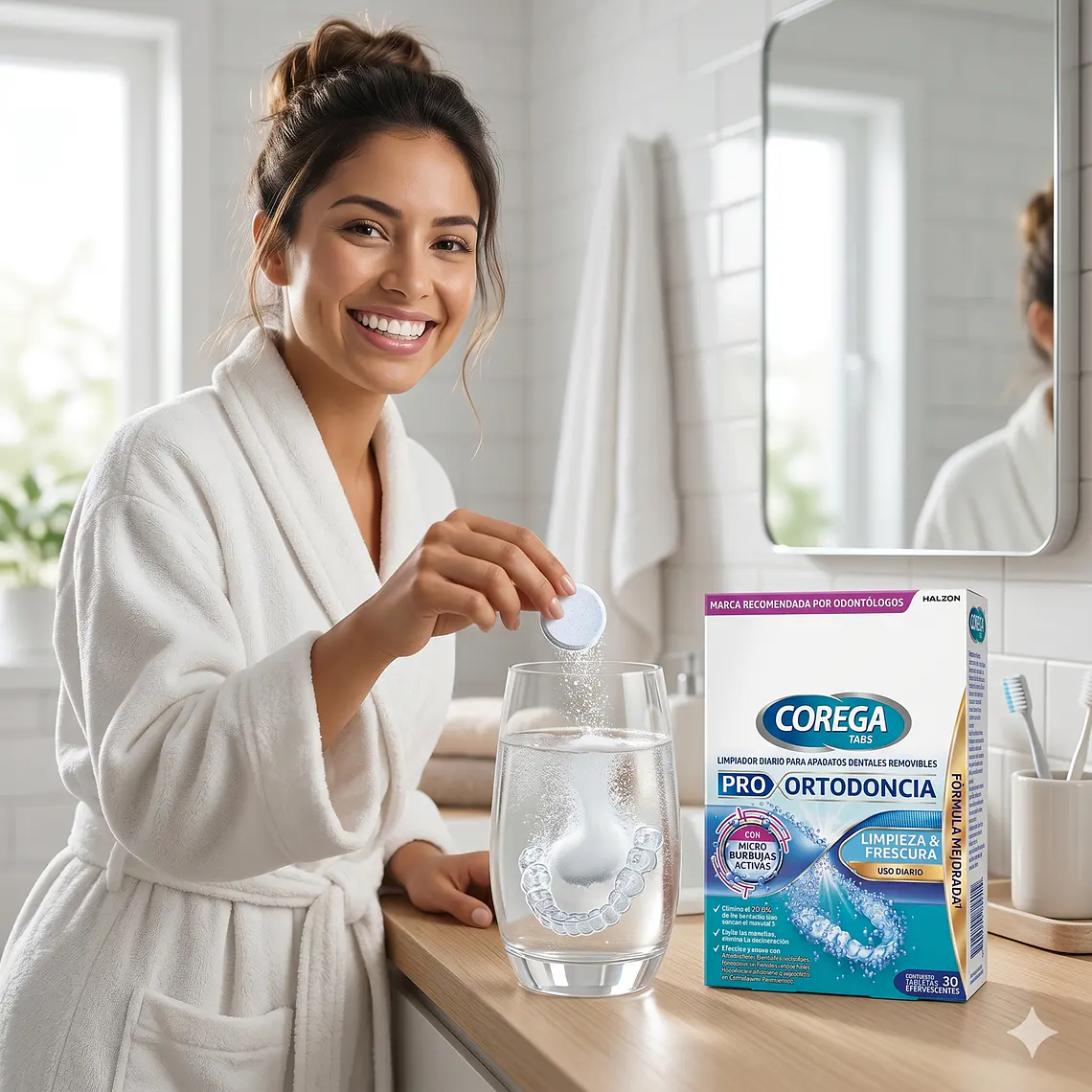 Limpiador Aparatos Dentales Corega Tabs 30 Efervesc 3