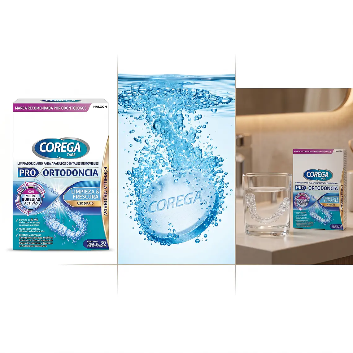 Limpiador Aparatos Dentales Corega Tabs 30 Efervesc 6