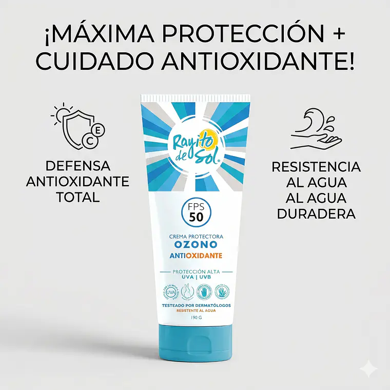 Protector Solar Ozono FPS50 Rayito de Sol 190g 4