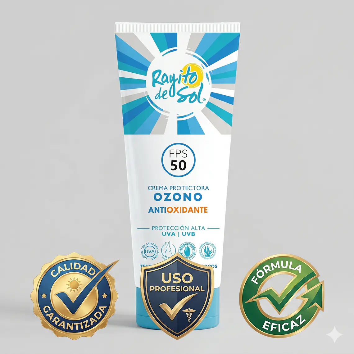 Protector Solar Ozono FPS50 Rayito de Sol 190g 6