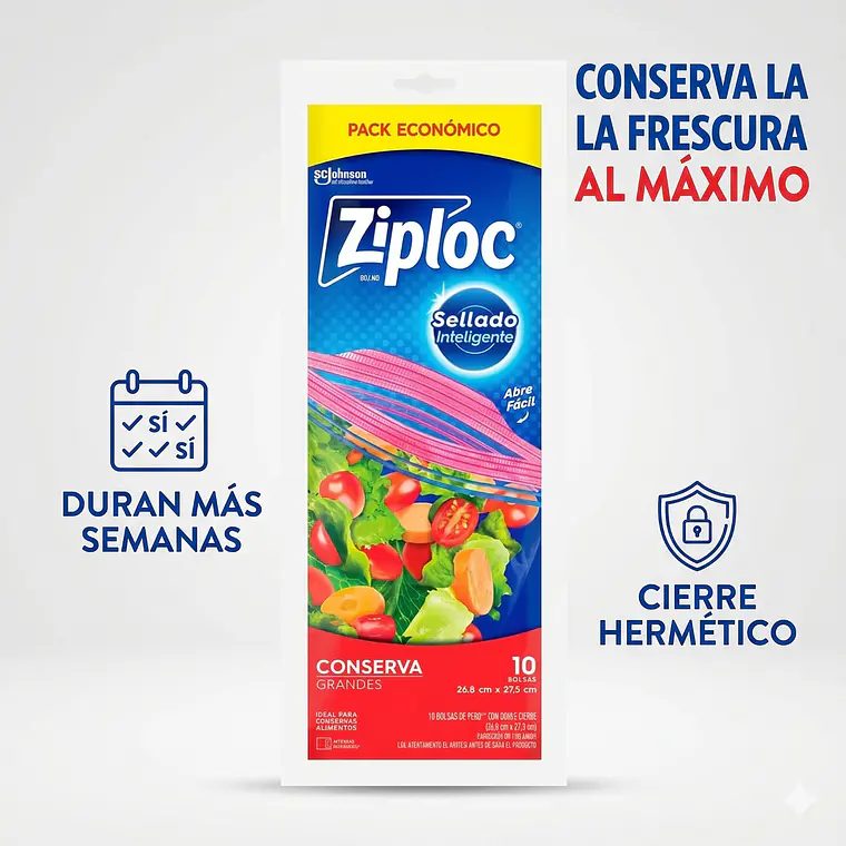 Bolsas Ziploc Grandes 10 Un Para Conservar 2