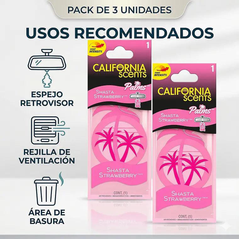 Ambientador Auto Cherry Pack 3 California Scents 4