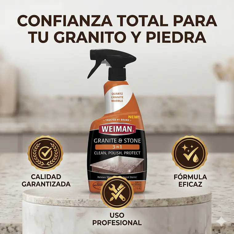 Limpiador Granito Y Piedra 3 En 1 Weiman 710ml 7