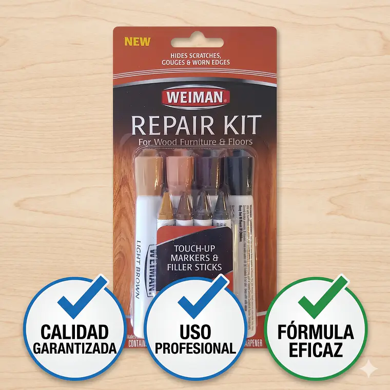 Kit Reparador Muebles y Pisos de Madera Weiman 9 Piezas 6