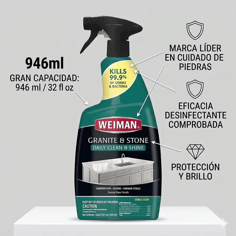 Desinfectante Granito y Piedra Weiman 946ml 4