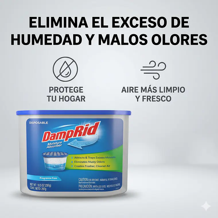 Sistema Antihumedad DampRid Desechable 297g Sin Aroma 2