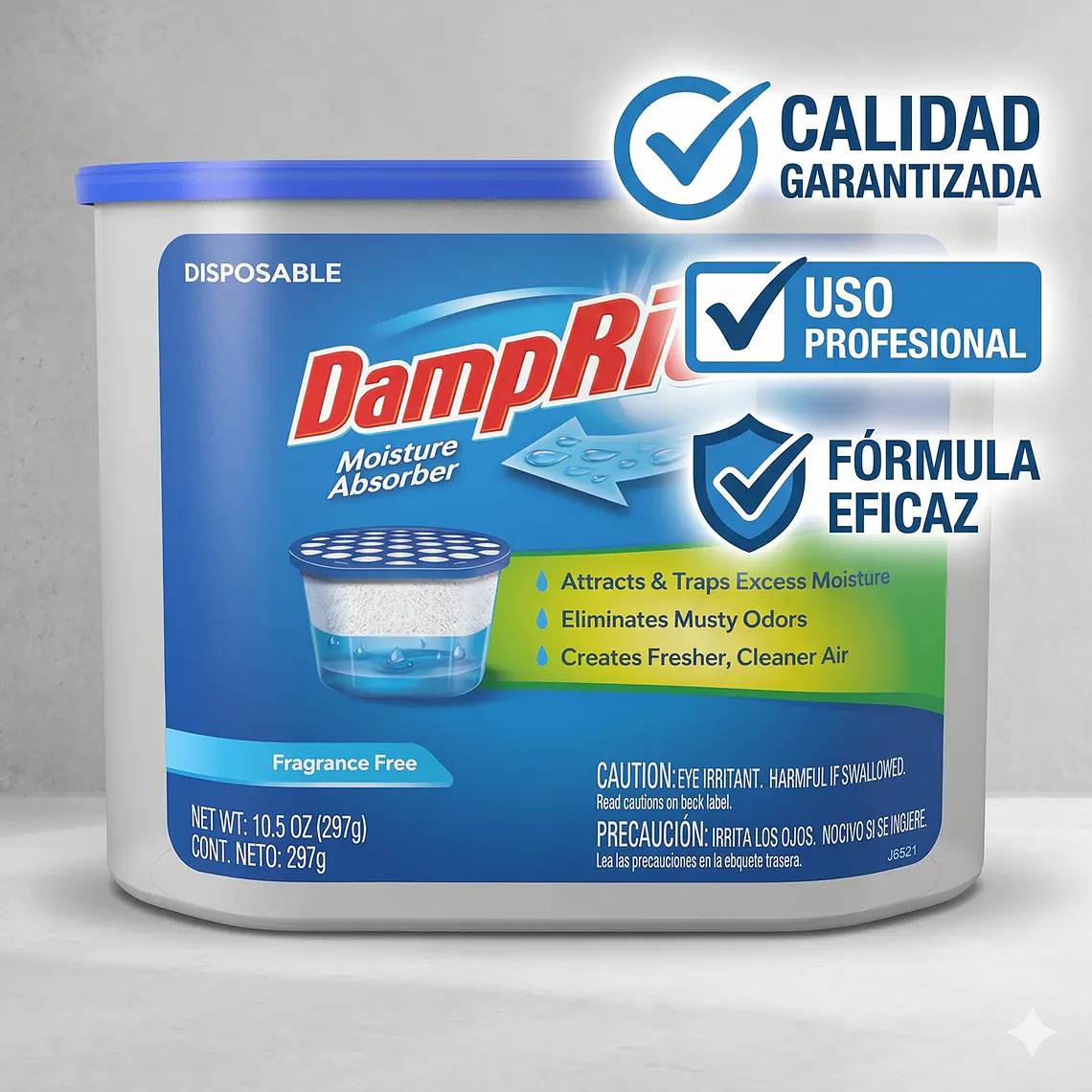 Sistema Antihumedad DampRid Desechable 297g Sin Aroma 5