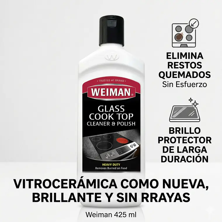 Crema Para Limpiar Vitroceramica Weiman 425 Ml 2