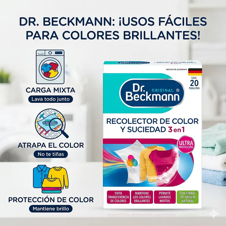 Toallitas Atrapa Color Dr. Beckmann 20 Unidades 3