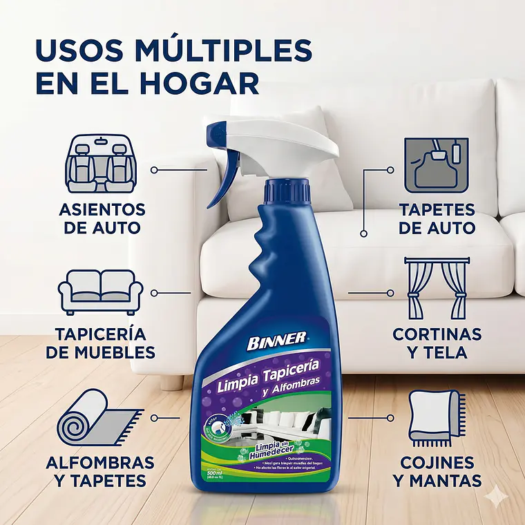Limpiador Tapicería y Alfombras Binner 500ml 3
