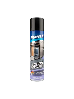 Limpiador y Brillador Binner Acero Inoxidable Espuma 400ml