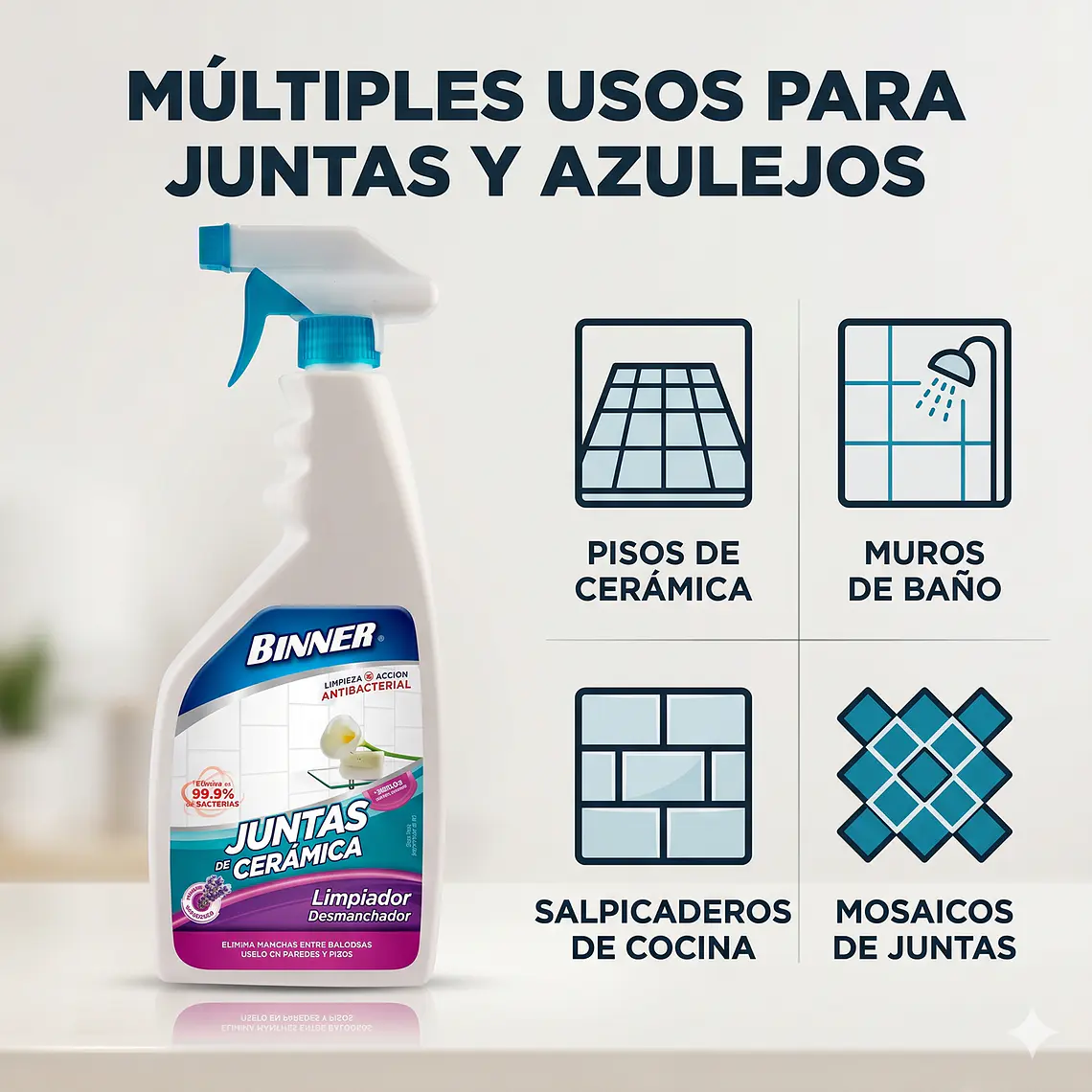 Limpiador Desmanchador Juntas De Ceramica Binner 700ml 3