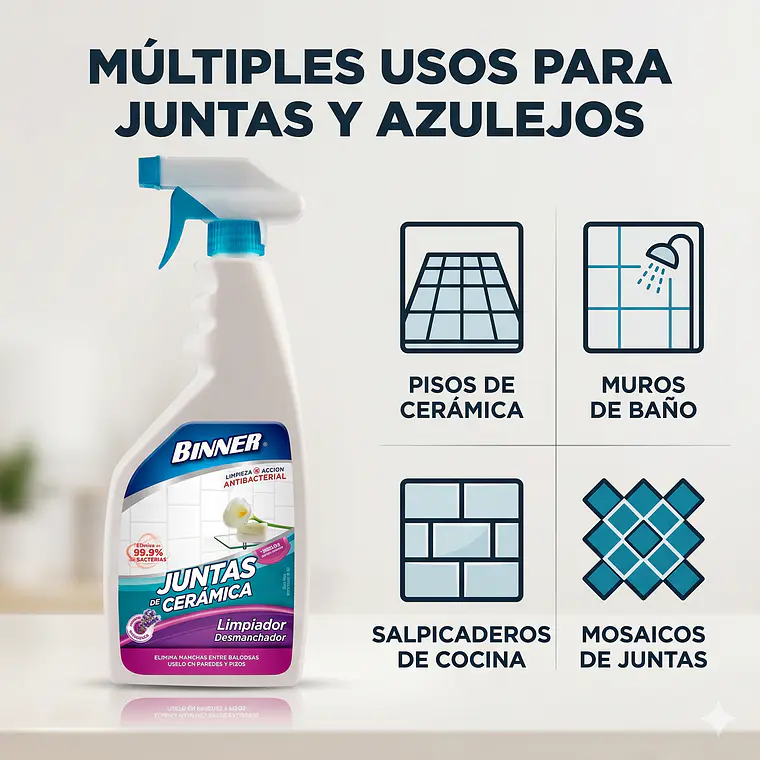 Limpiador Desmanchador Juntas De Ceramica Binner 700ml 3