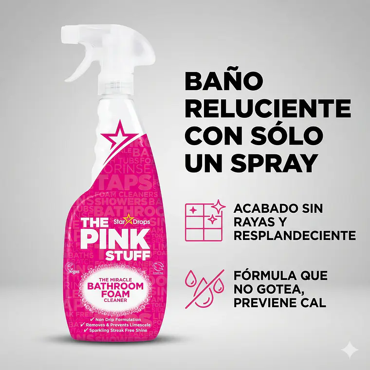 Limpiador Baño Espuma The Pink Stuff 750ml 2