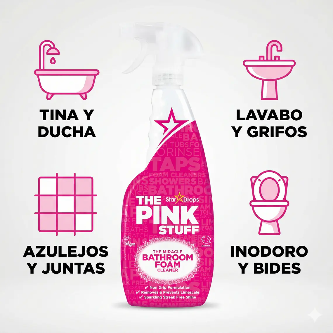 Limpiador Baño Espuma The Pink Stuff 750ml 3