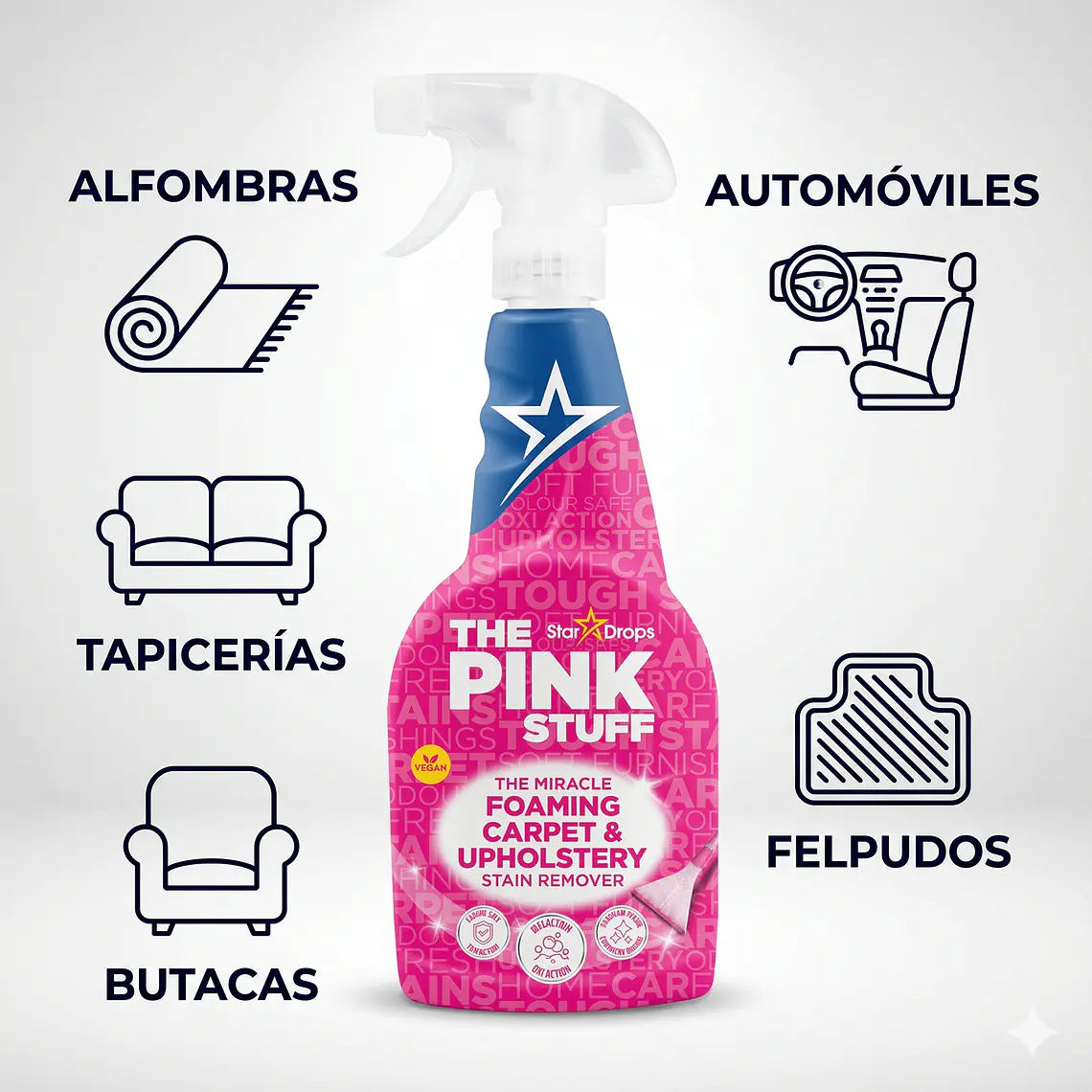Quitamanchas Alfombras Y Tapicerías The Pink Stuff 500 Ml 3