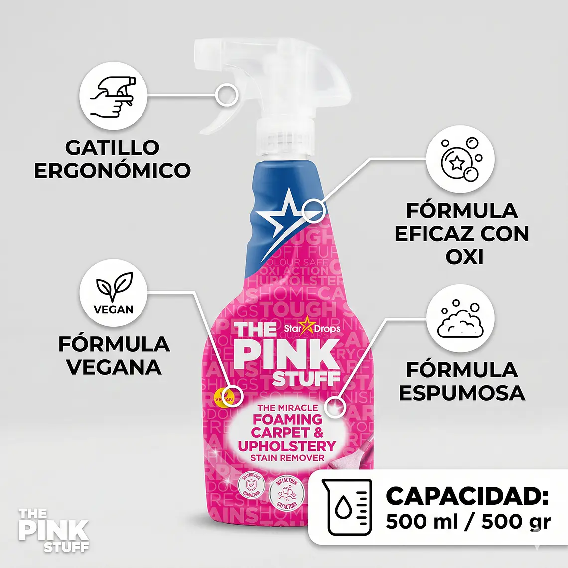 Quitamanchas Alfombras Y Tapicerías The Pink Stuff 500 Ml 4