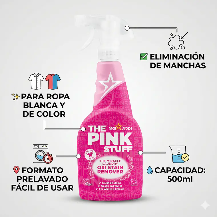 Quitamanchas Oxi Prelavado The Pink Stuff 500ml 4