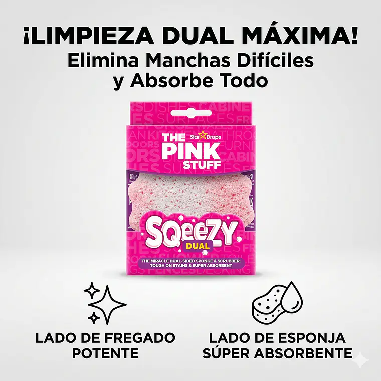 Esponja Squeezy Dual The Pink Stuff 2