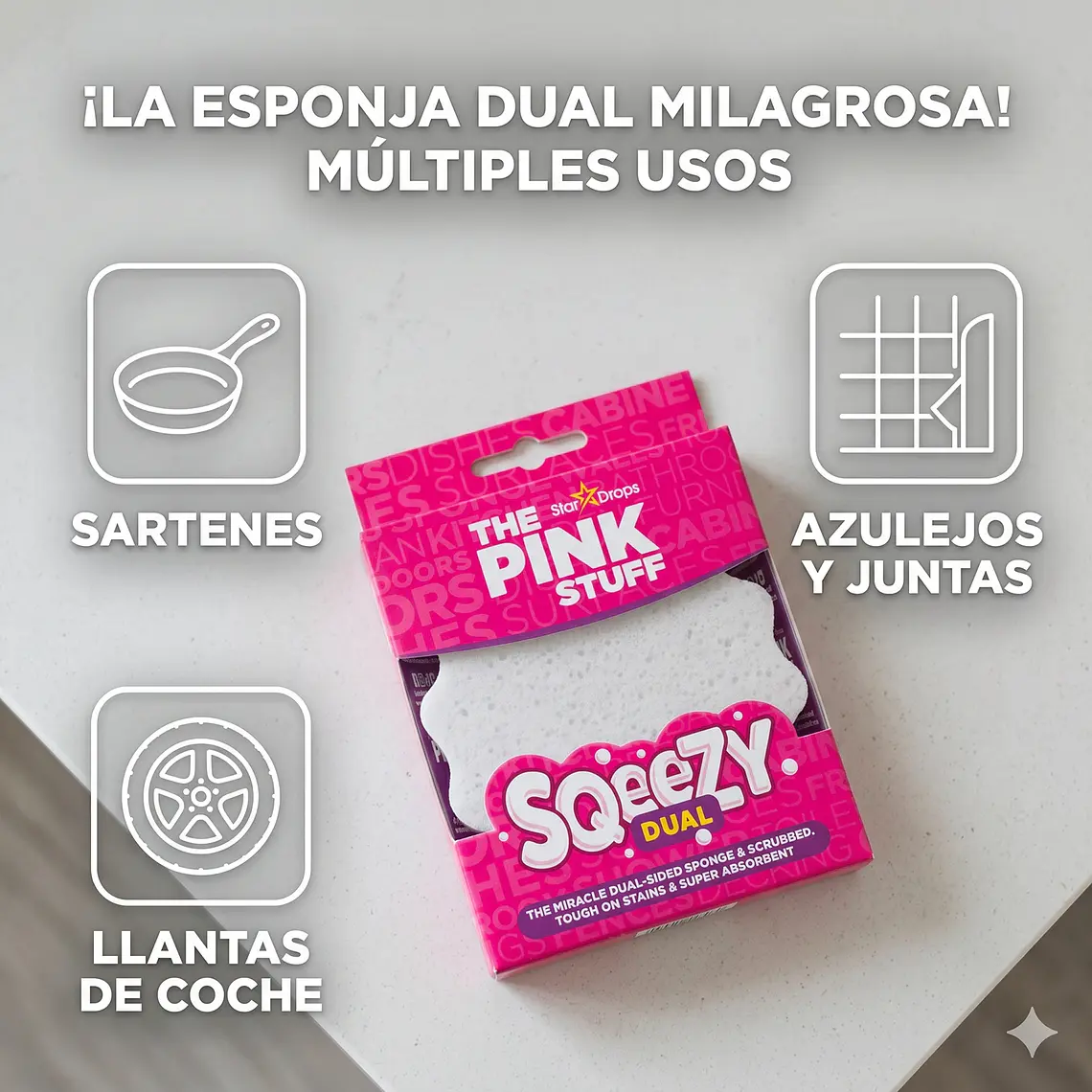 Esponja Squeezy Dual The Pink Stuff 3