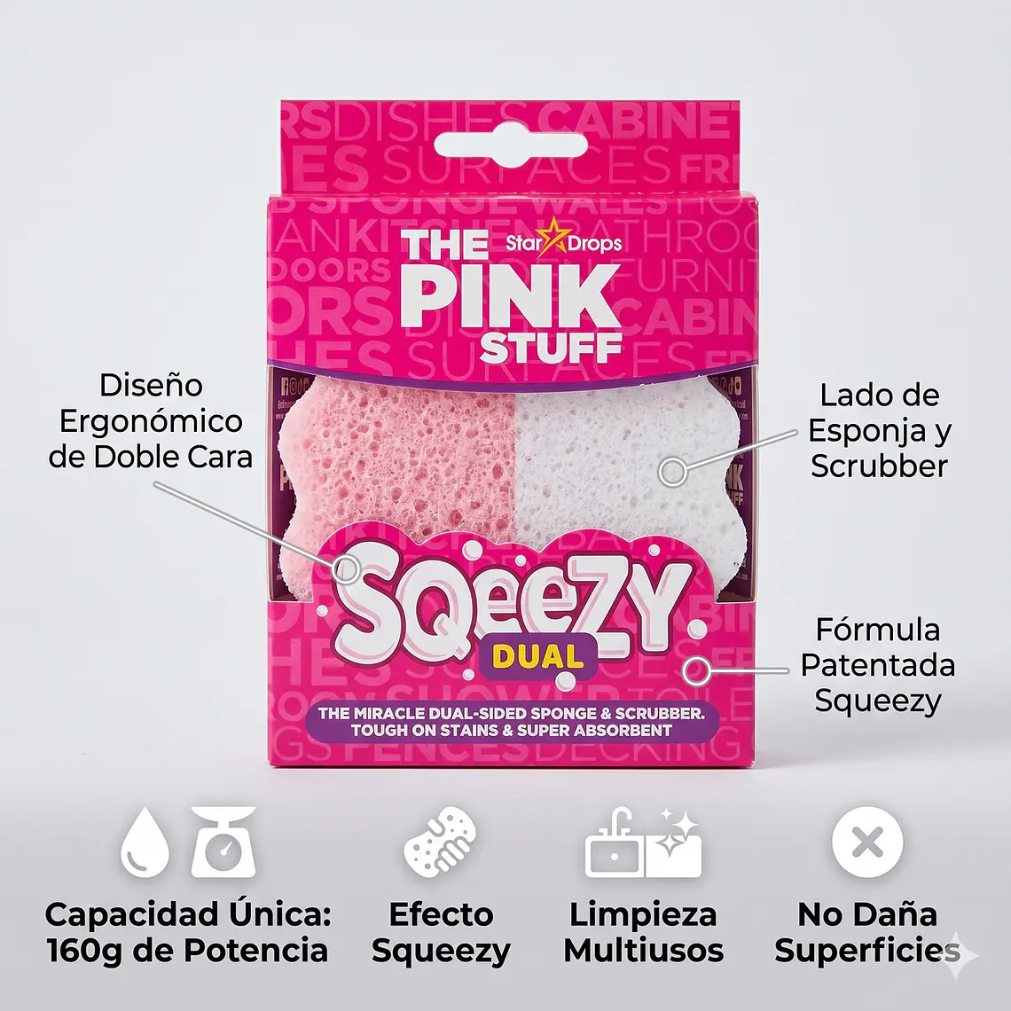 Esponja Squeezy Dual The Pink Stuff 4