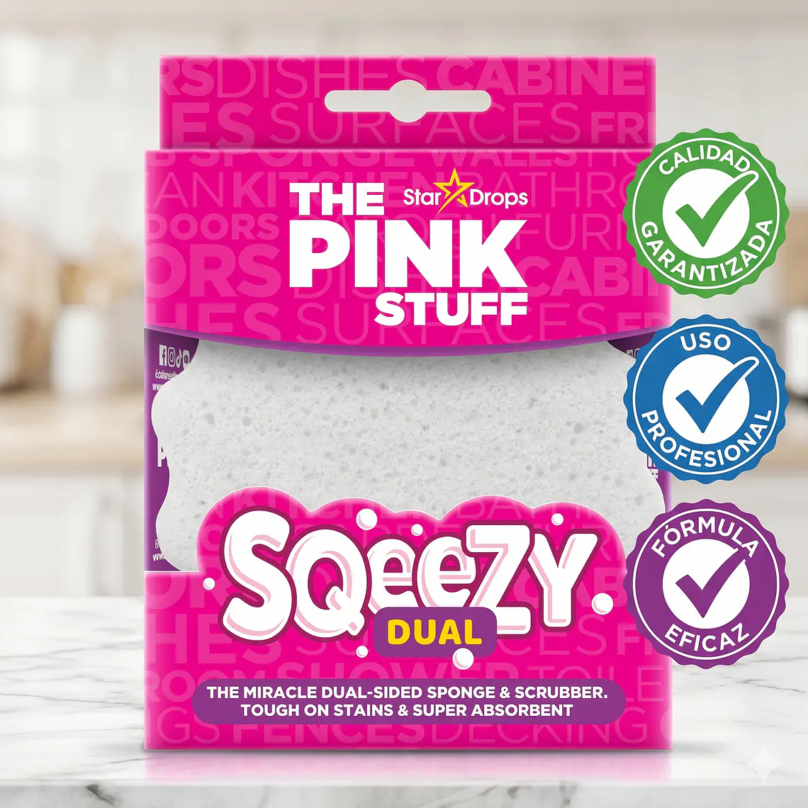 Esponja Squeezy Dual The Pink Stuff 5