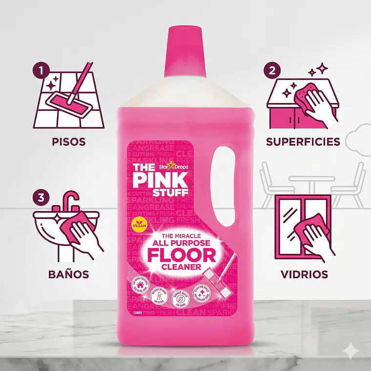 Limpiador Concentrado Pink Stuff Pisos Y Multiusos 1 L 3